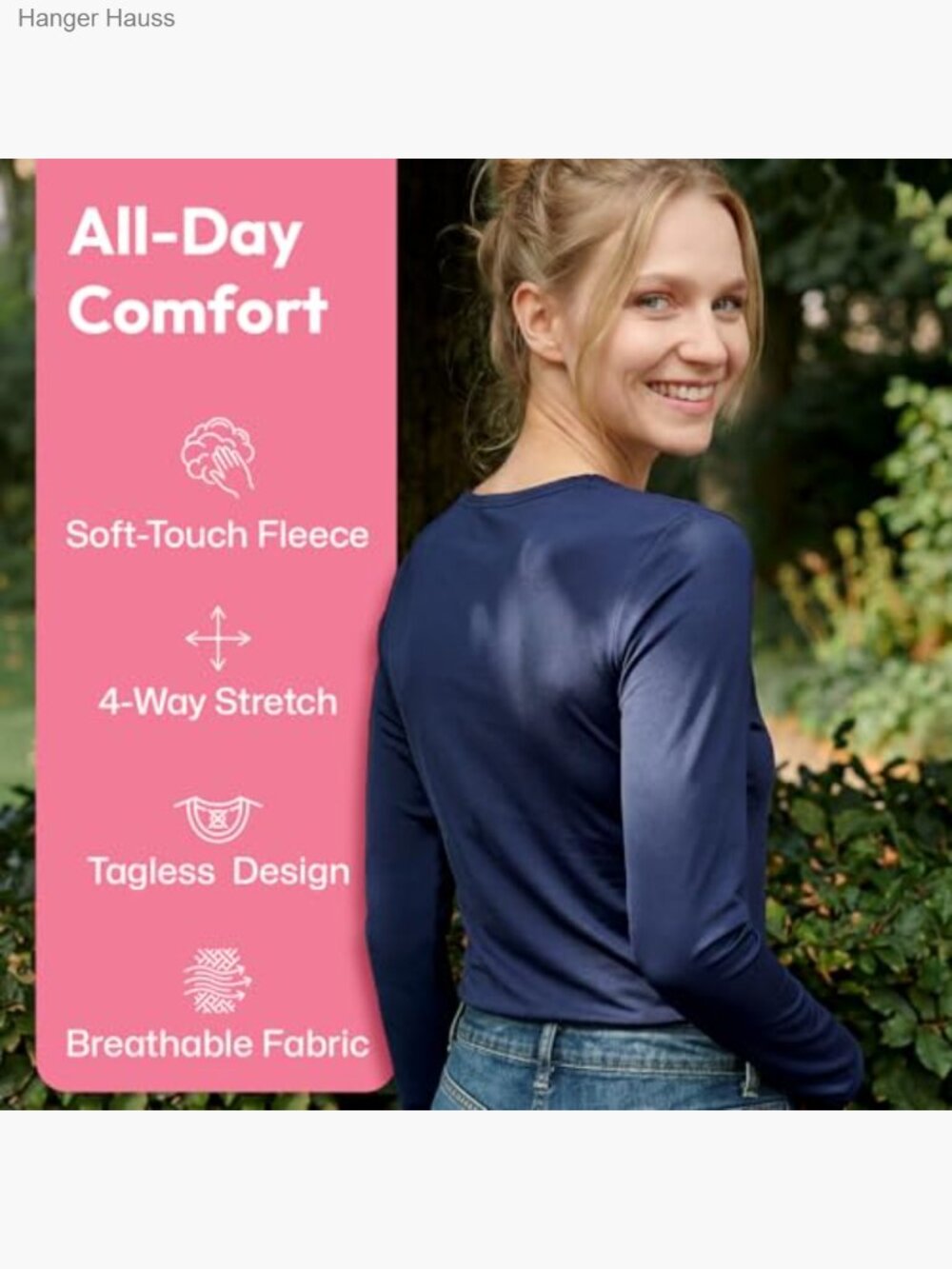 Fleece Lined Thermal Underwear Set Long Johns Base Layer Women's Large - Picture 3 of 7